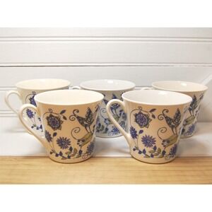 Vintage Turi-Design Lotte mug Figgjo Flint‎ 5 mugs Norway Silkscreen Handmade